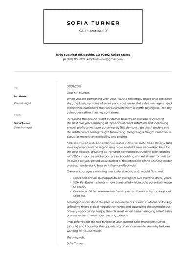 Simple cover letter template Industrial