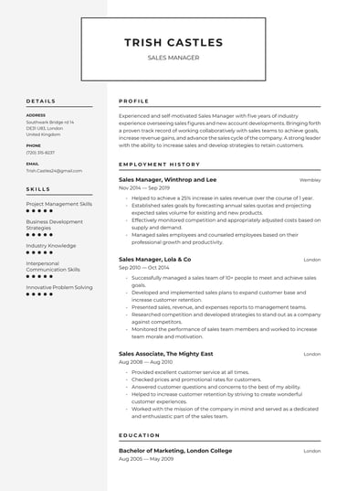 Modern CV template Industrial