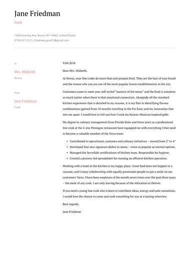 Simple cover letter template Elegant