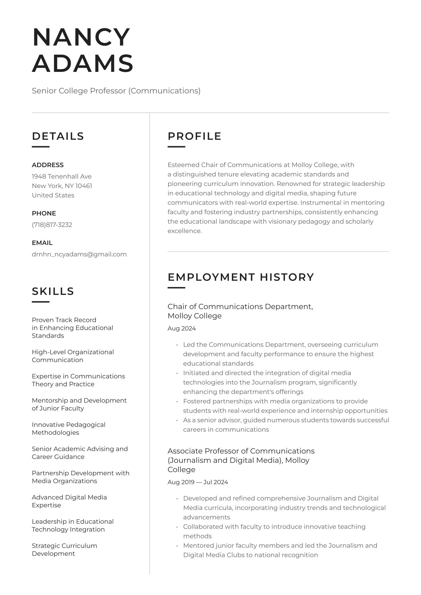 Senior-level College Professor Translation missing: en.examples.cover_letter_example