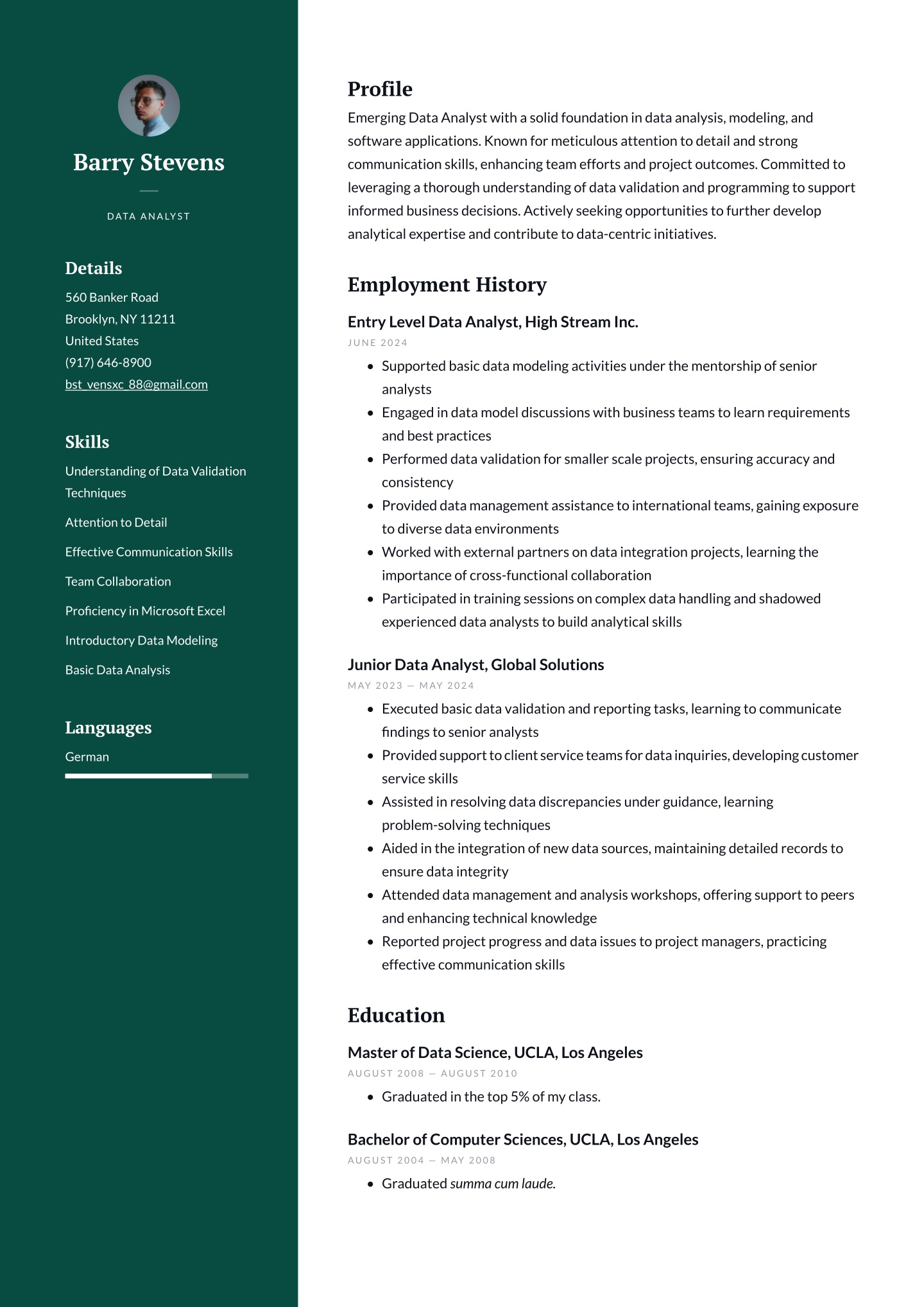 Entry-level Data Analyst  Translation missing: en.examples.cover_letter_example