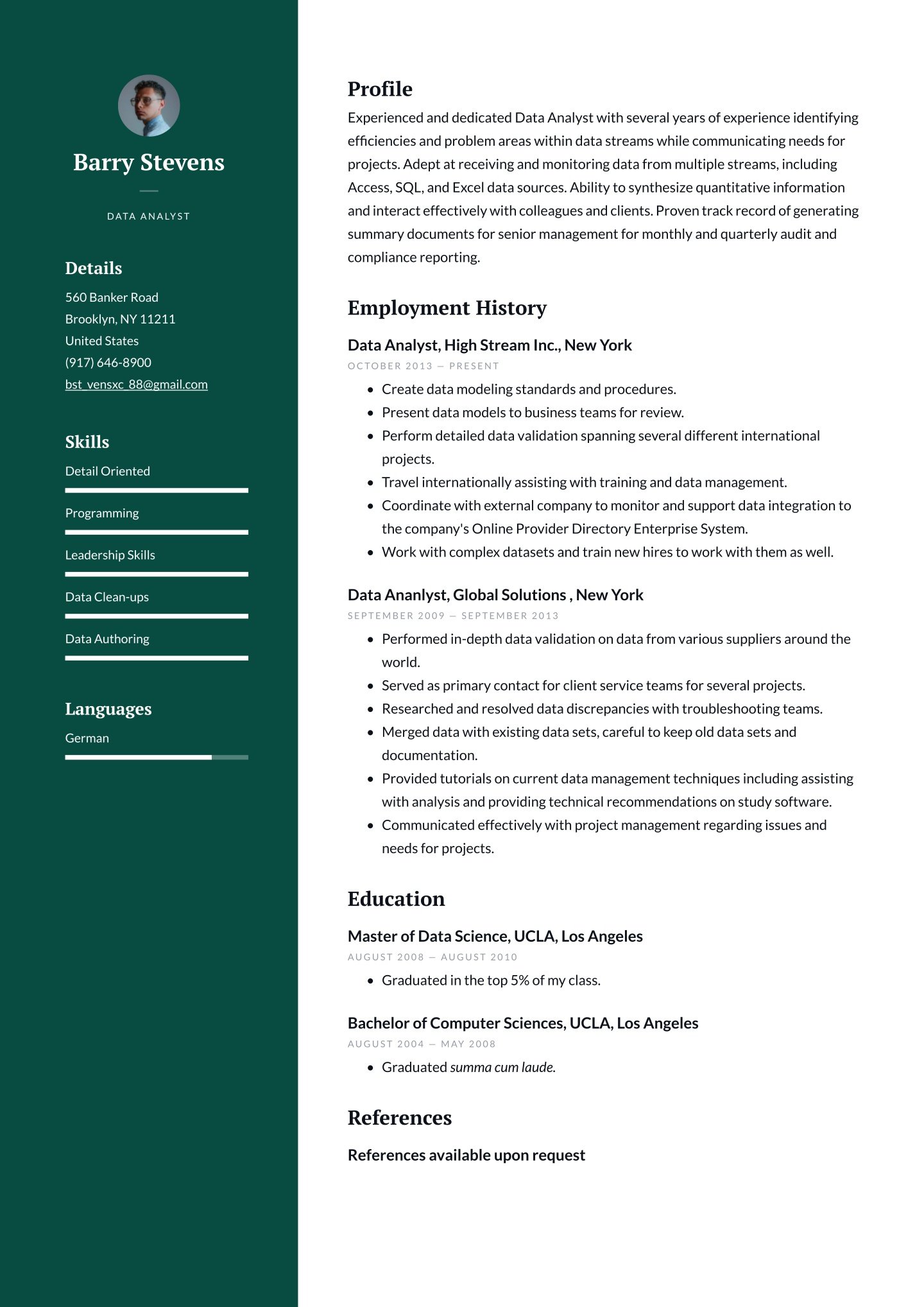 Mid-career Data Analyst  Translation missing: en.examples.cover_letter_example