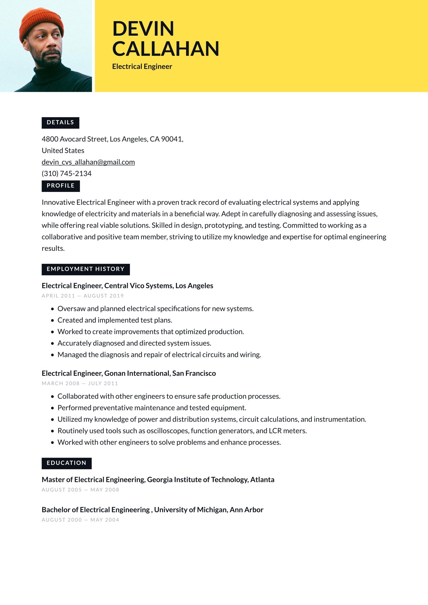 Mid-career Electrical Engineer Translation missing: en.examples.cover_letter_example