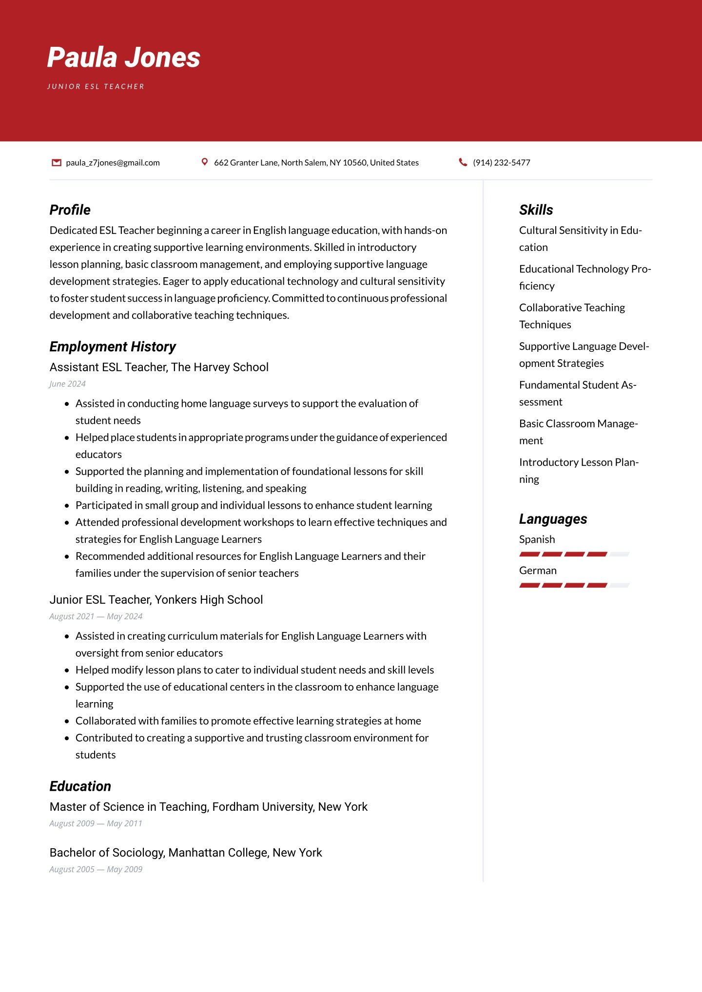 Entry-level ESL Teacher Translation missing: en.examples.cover_letter_example