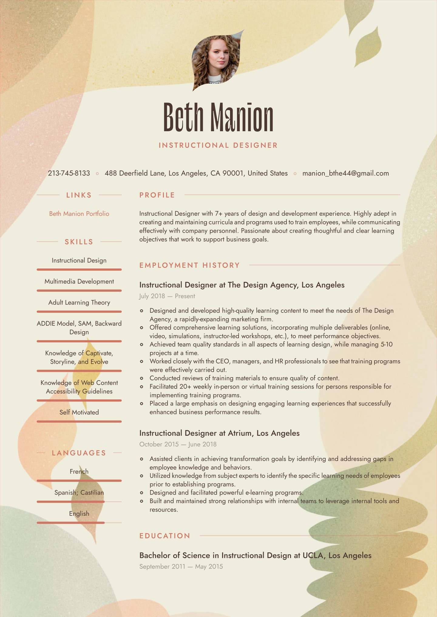 Mid-career Instructional Designer Translation missing: en.examples.cover_letter_example