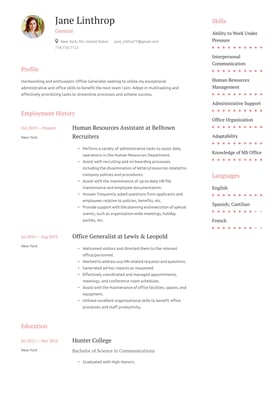 General  resume examples & templates