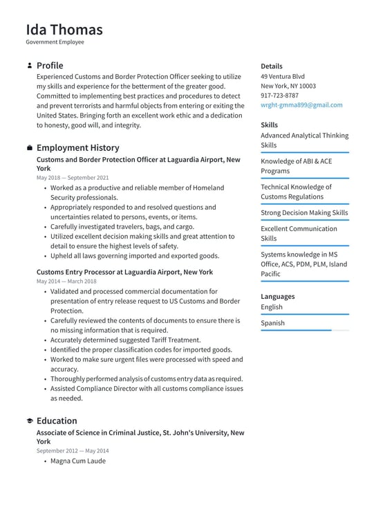 Government resume examples & templates