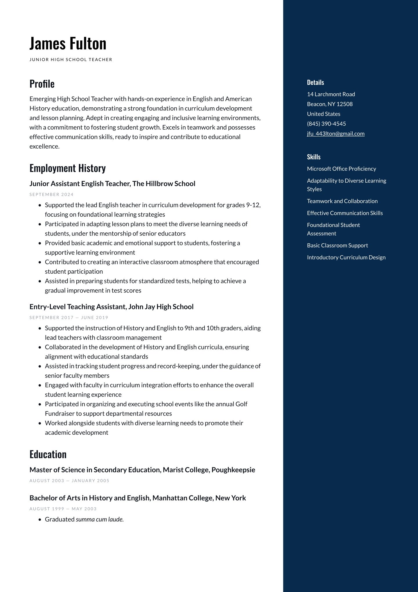 Entry-level High School Teacher Translation missing: en.examples.cover_letter_example