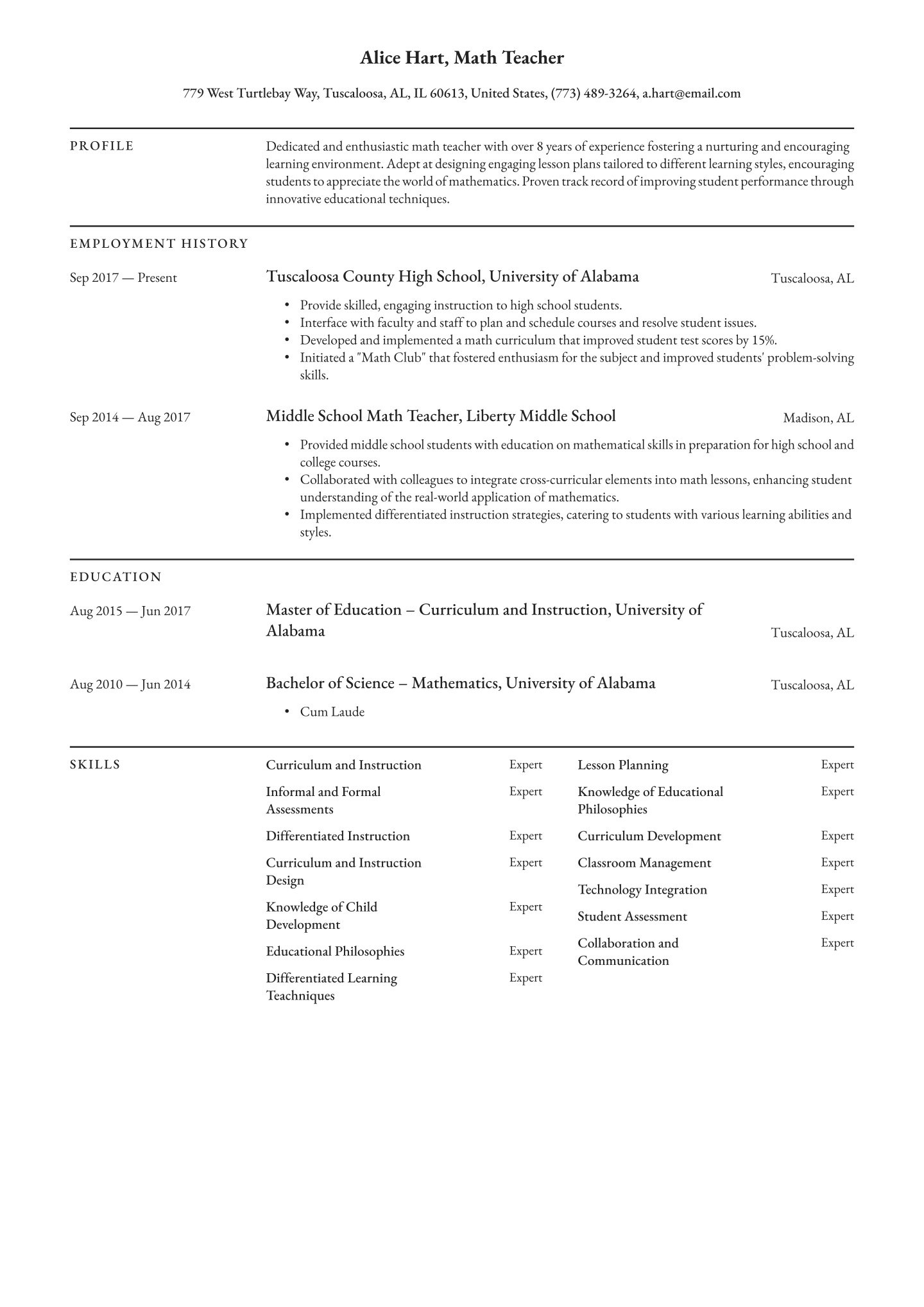 Mid-career Math Teacher Translation missing: en.examples.cover_letter_example