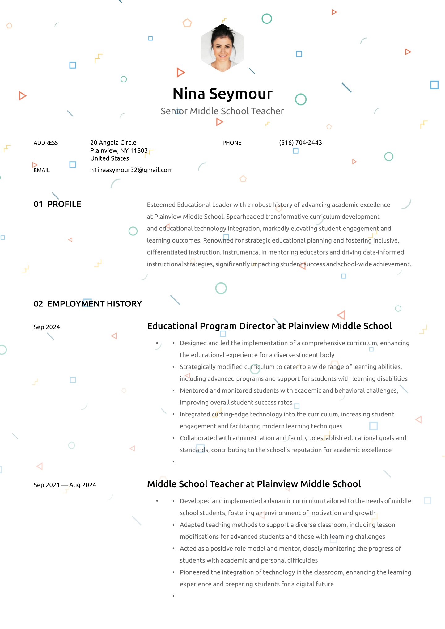 Senior-level Middle School Teacher Translation missing: en.examples.cover_letter_example