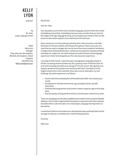 Microsoft word cover letter template Corporate