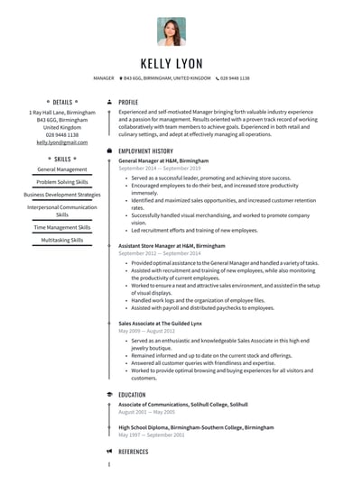 Corporate CV template Corporate
