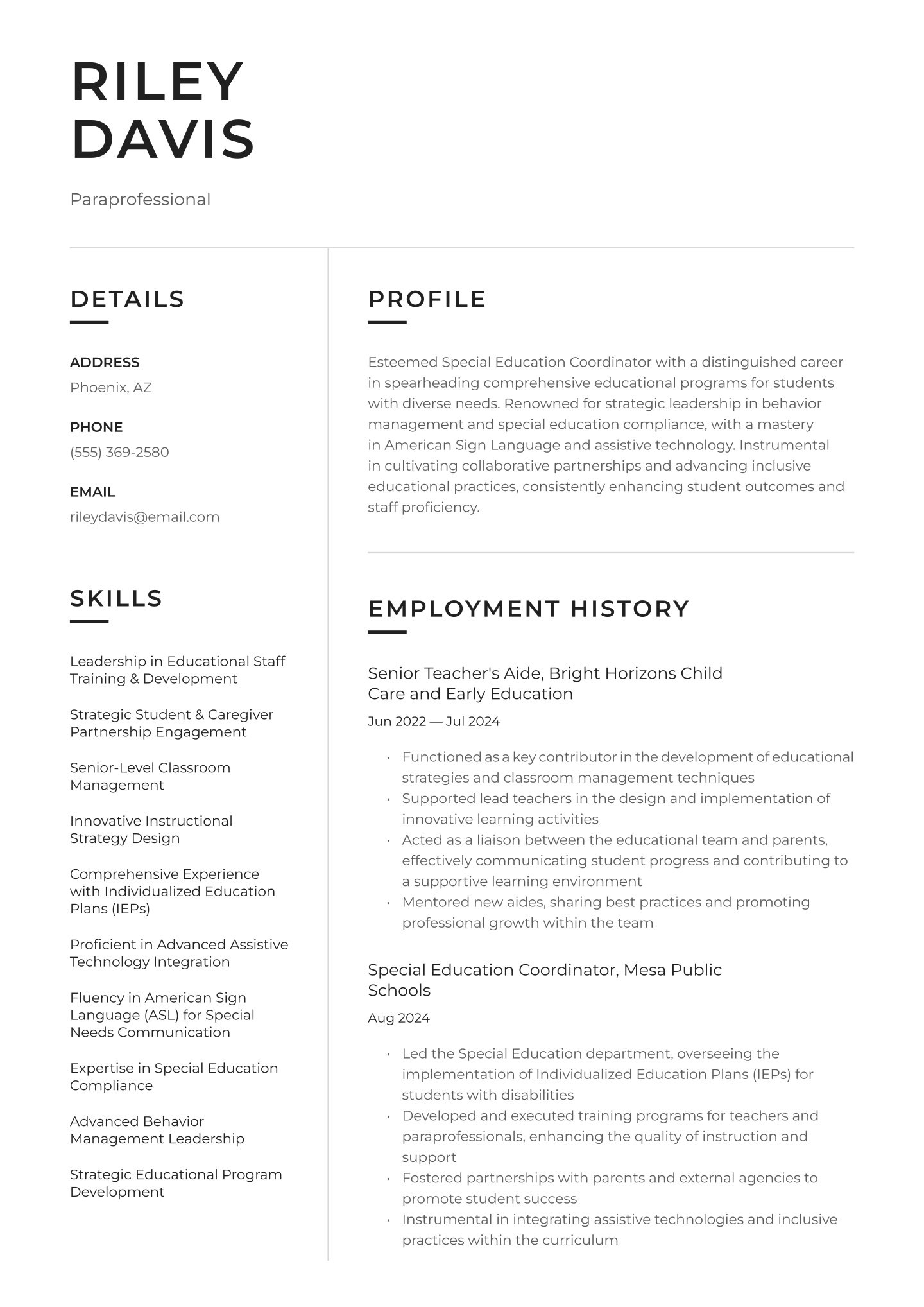 Senior-level Paraprofessional Translation missing: en.examples.cover_letter_example