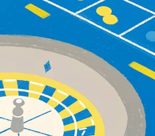 Cartoon infographic of roulette