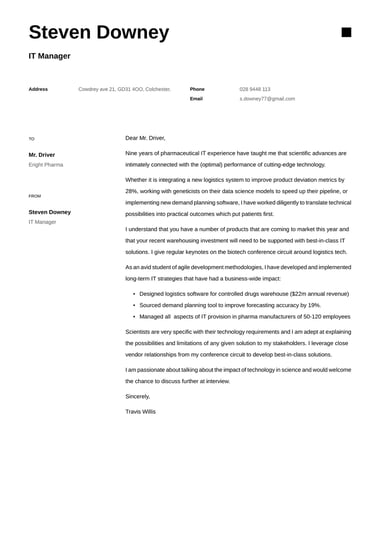 Microsoft word cover letter template Minimalist