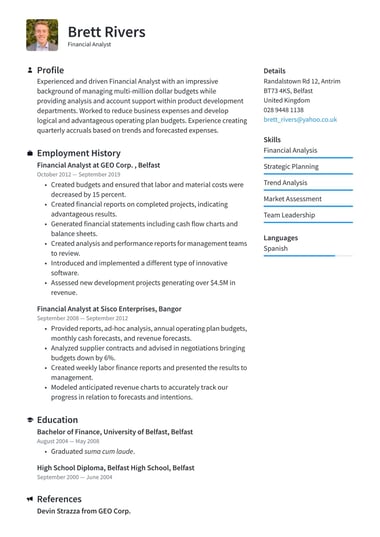 Modern CV template Essential