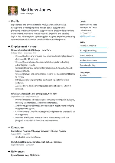 Simple resume template Essential
