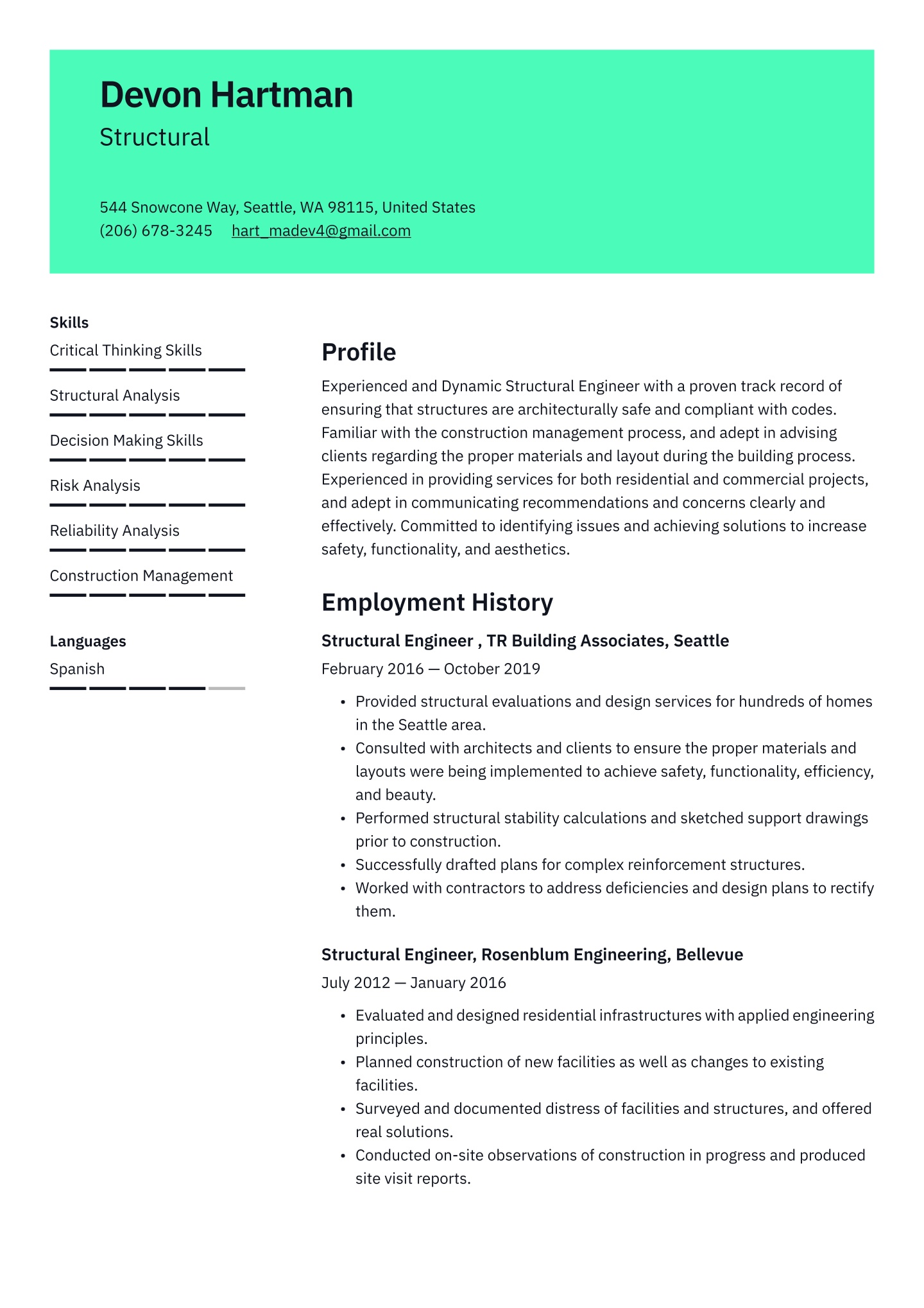 Mid-career Structural Engineer Translation missing: en.examples.cover_letter_example