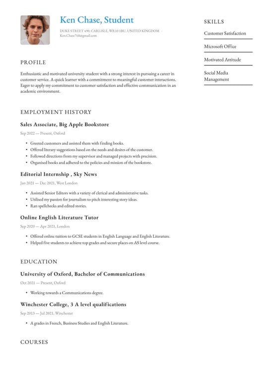 Student CV Examples & UK Templates