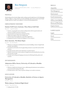 Summer Job resume examples & templates