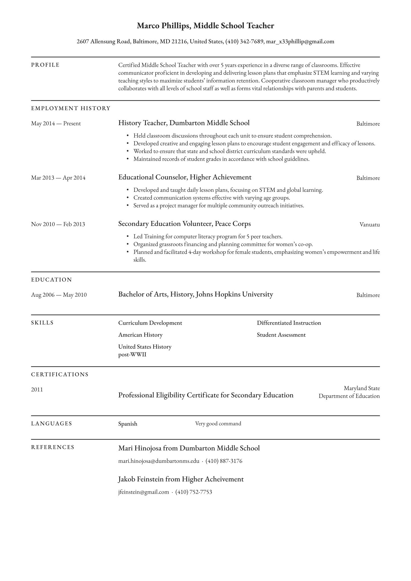 Mid-career Teacher Translation missing: en.examples.cover_letter_example