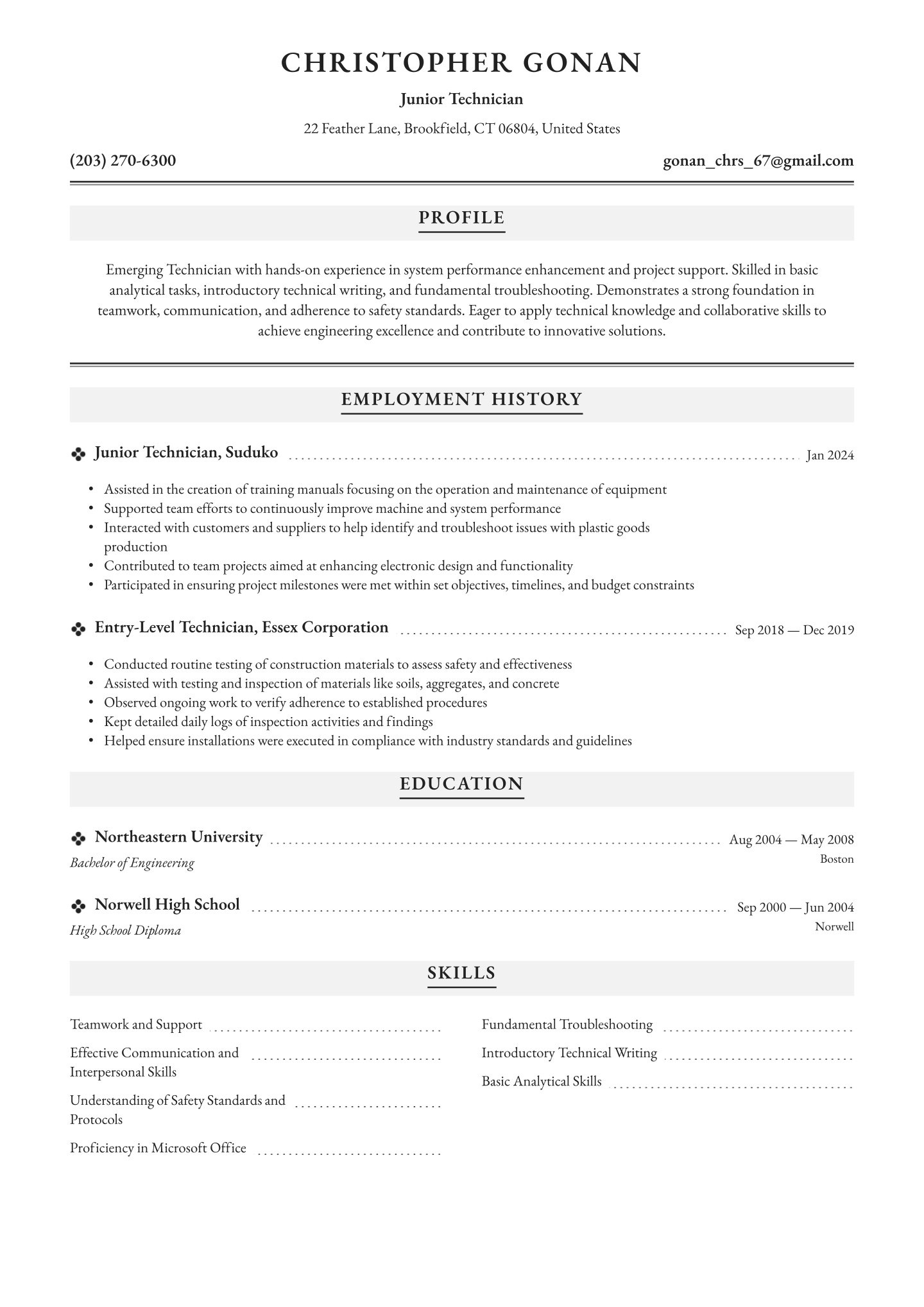 Entry-level Technician Translation missing: en.examples.cover_letter_example