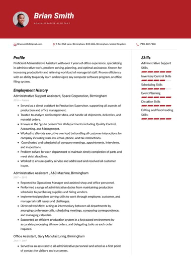 Modern CV template Modern