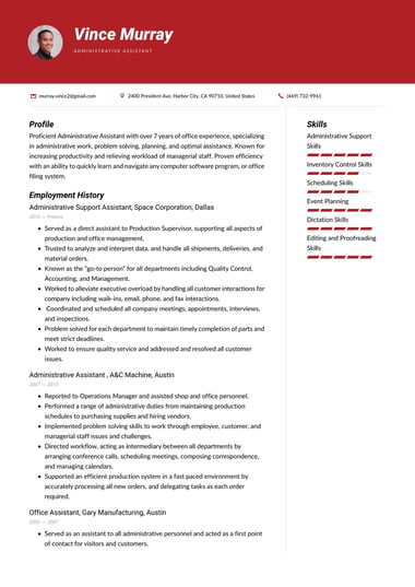 Simple resume template Modern